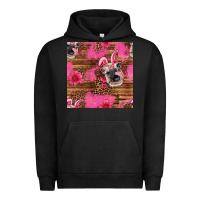 Pigment Black easter heifer with bunny ears seamless pattern Urban Hoodie - Artiststas