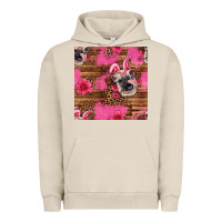 Pigment French Oak easter heifer with bunny ears seamless pattern Urban Hoodie - Artiststas