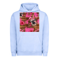 Pigment Grape Ice easter heifer with bunny ears seamless pattern Urban Hoodie - Artiststas