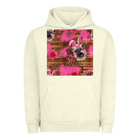 Pigment Pistachio easter heifer with bunny ears seamless pattern Urban Hoodie - Artiststas