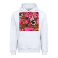 White easter heifer with bunny ears seamless pattern Urban Hoodie - Artiststas