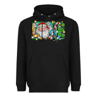 Black Love Santa Heavyweight Hoodie - CowhideDigitalArt