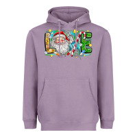 Lavender Love Santa Heavyweight Hoodie - CowhideDigitalArt