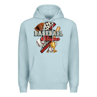 Blue Mist baseball mama Premium Hoodie - FaDigitalArtStudio