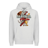Dove Grey baseball mama Premium Hoodie - FaDigitalArtStudio
