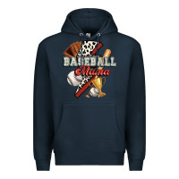 Navy baseball mama Premium Hoodie - FaDigitalArtStudio