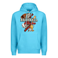 Ocean Blue baseball mama Premium Hoodie - FaDigitalArtStudio