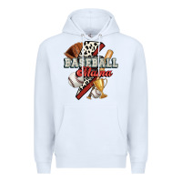 White baseball mama Premium Hoodie - FaDigitalArtStudio