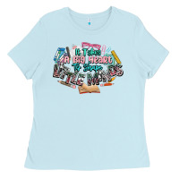 Baby Blue it takes a big heart to shape little mind teacher Ladies Tee - NancyCooperArtShop