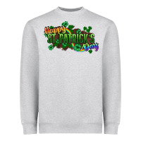 Heather Grey Happy St. Patrick's Day Heavyweight Sweatshirt - HowdyJamesFarm