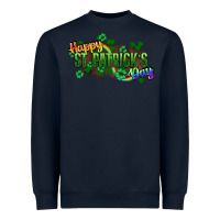 Navy Happy St. Patrick's Day Heavyweight Sweatshirt - HowdyJamesFarm