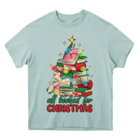 Christmas Book Tree Heavy Core Tee | Teevron