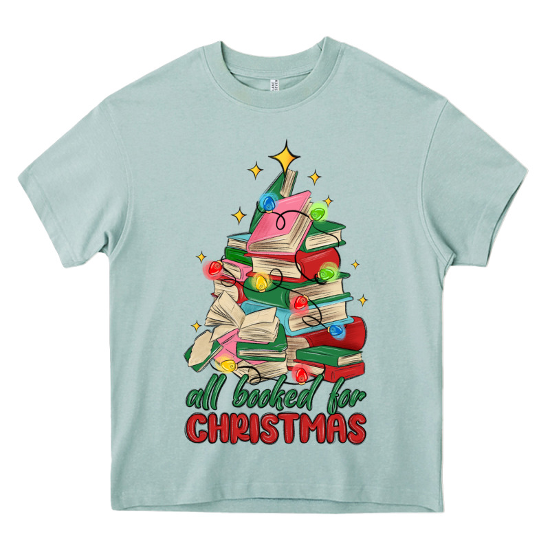 Christmas Book Tree Heavy Core Tee by MaliasSmallBusiness | Teevron