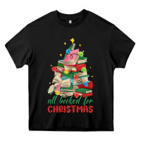 Black christmas book tree Heavy Core Tee - MaliasSmallBusiness