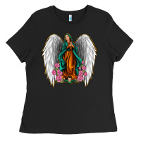 Angel Wing Lady Of Guadalupe Ladies Tee | Teevron
