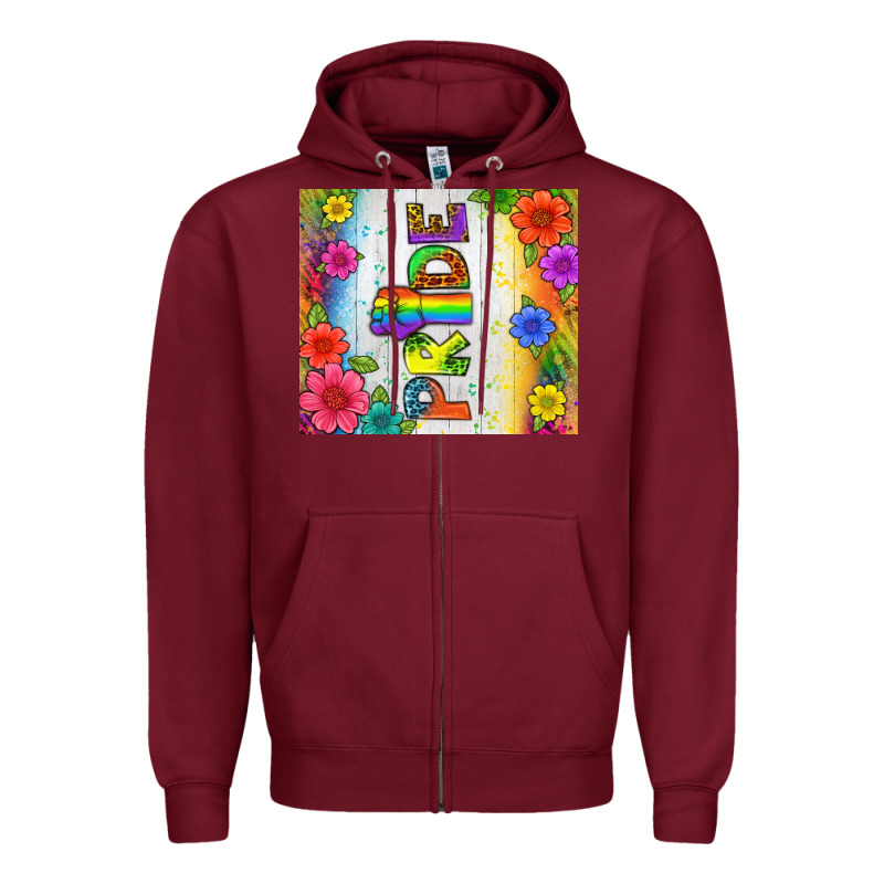Lgbtq+ Pride With Flower Tumbler Zipper Hoodie by BundleAndBundleShop | Teevron