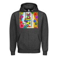 Charcoal Heather LGBTQ+ Pride With Flower Tumbler Zipper Hoodie - BundleAndBundleShop