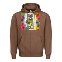 Chestnut LGBTQ+ Pride With Flower Tumbler Zipper Hoodie - BundleAndBundleShop