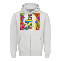 Dove Grey LGBTQ+ Pride With Flower Tumbler Zipper Hoodie - BundleAndBundleShop
