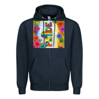 Navy LGBTQ+ Pride With Flower Tumbler Zipper Hoodie - BundleAndBundleShop