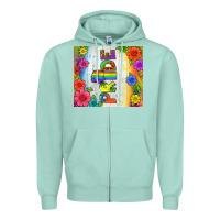 Seafoam LGBTQ+ Pride With Flower Tumbler Zipper Hoodie - BundleAndBundleShop