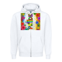 White LGBTQ+ Pride With Flower Tumbler Zipper Hoodie - BundleAndBundleShop