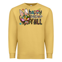 Antique Gold happy easter y all Premium Sweatshirt - CowhideDigitalArt