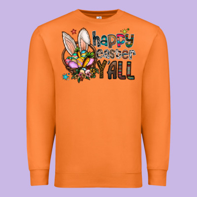 Happy Easter Y All Premium Sweatshirt Designed By Cowhidedigitalart
