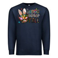 Navy happy easter y all Premium Sweatshirt - CowhideDigitalArt