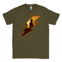 Army Green Cowboy Sunset Lightning Classic Tee - Bettercallsaul