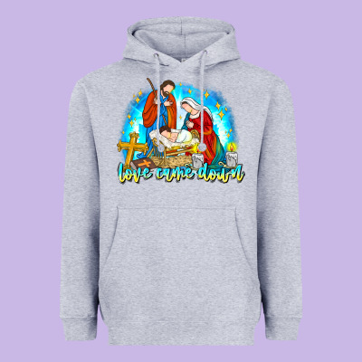 Love Came Down Heavyweight Hoodie Designed By Cowhidedigitalart