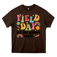 Chocolate Brown field day let the games begin Heavy Core Tee - JahusDesignShop