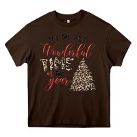 Chocolate Brown it's the most wonderful time of the year Heavy Core Tee - MaliasSmallBusiness