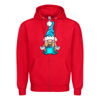 Red winter gnome with gift Zipper Hoodie - BundleAndBundleShop