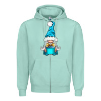 Seafoam winter gnome with gift Zipper Hoodie - BundleAndBundleShop