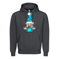 Smoke winter gnome with gift Zipper Hoodie - BundleAndBundleShop