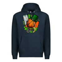 Navy St. Patrick's Day Basketball Premium Hoodie - FaDigitalArtStudio