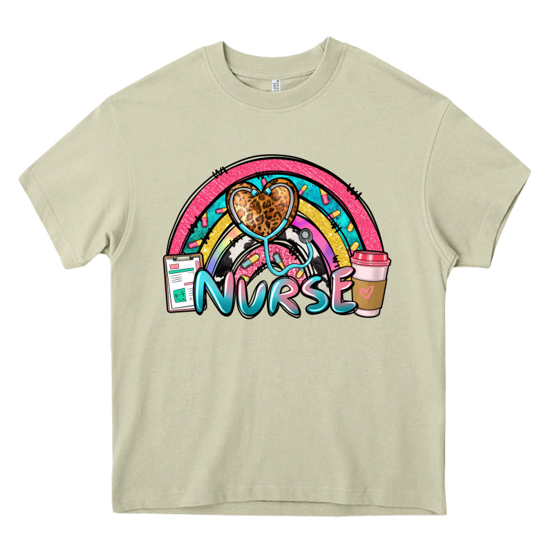 Nurse Rainbow Heavy Core Tee by NancyCooperArtShop | Teevron