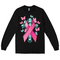 Black Cancer Cross Cancer Awareness Long Sleeve Tee - HowdyJamesFarm