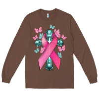 Chestnut Cancer Cross Cancer Awareness Long Sleeve Tee - HowdyJamesFarm