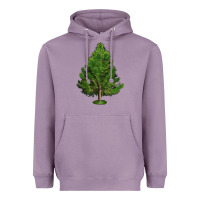 Lavender White Pine Tree Illustrations Heavyweight Hoodie - LillyAllenDesigns