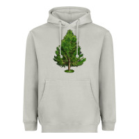 Moon Dust White Pine Tree Illustrations Heavyweight Hoodie - LillyAllenDesigns