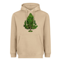 Mushroom White Pine Tree Illustrations Heavyweight Hoodie - LillyAllenDesigns