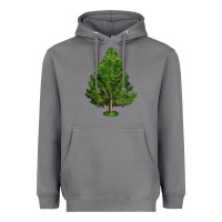 Storm White Pine Tree Illustrations Heavyweight Hoodie - LillyAllenDesigns