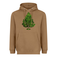 Toasted Coconut White Pine Tree Illustrations Heavyweight Hoodie - LillyAllenDesigns