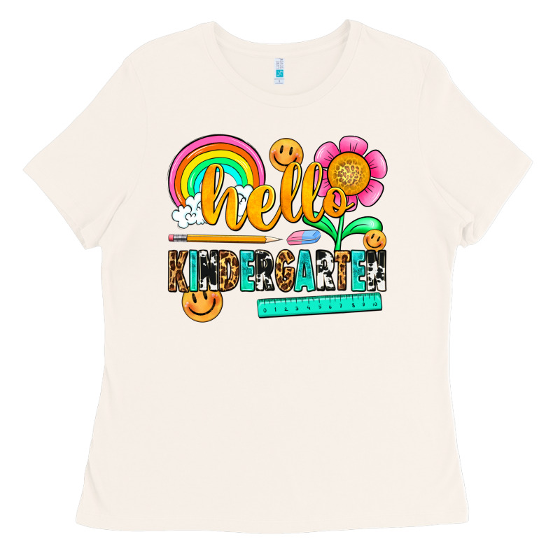 Hello Kindergarten Ladies Tee by NancyCooperArtShop | Teevron