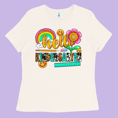 Hello Kindergarten Ladies Tee Designed By Nancycooperartshop