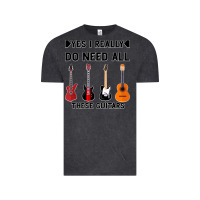 Vintage Black Yes I Really Do Need All These Guitars Vintage Tee - Bettercallsaul