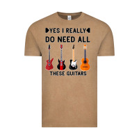Vintage Coffee Yes I Really Do Need All These Guitars Vintage Tee - Bettercallsaul