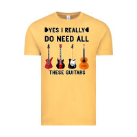 Vintage Mustard Yes I Really Do Need All These Guitars Vintage Tee - Bettercallsaul
